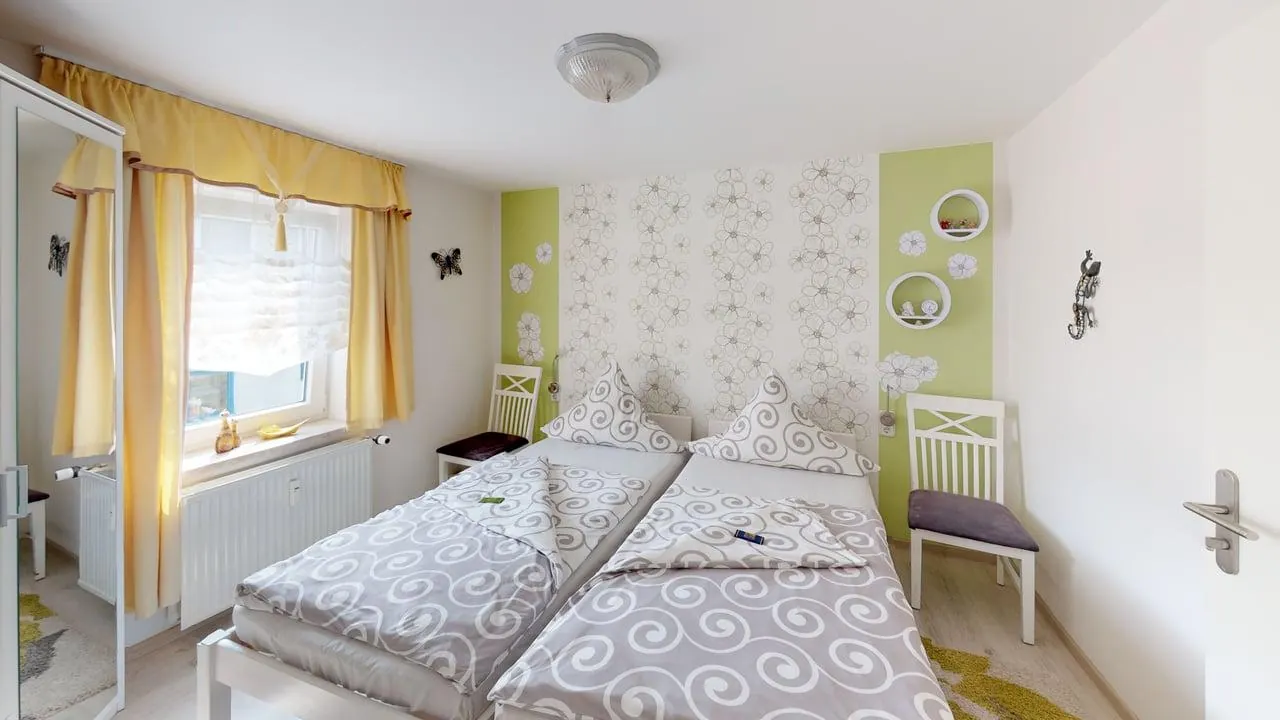 Schlafzimmer der Ferienwohnung Wild
