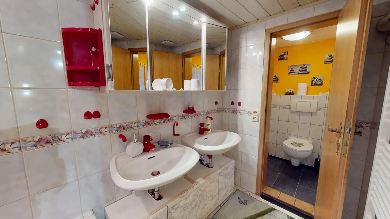 Badezimmer der Parterre Ferienwohnung